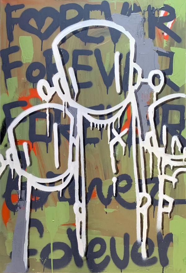 ChrisRWK Strong Feelings, 2023 mixed media on canvas 36 x 24 in 91.4 x 61 cm