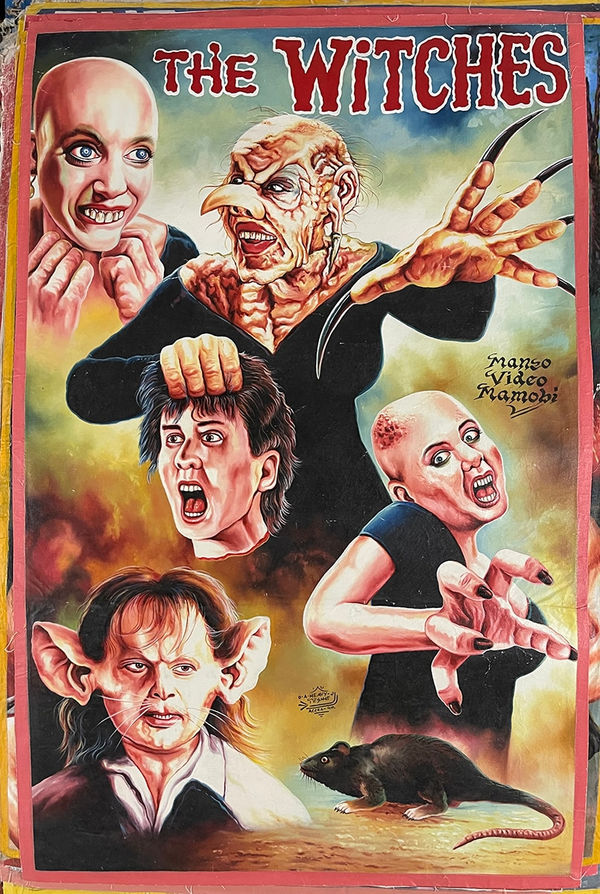 Deadly Prey (Heavy J) The Witches, 2020 oil and enamel on flour sack 60 x 39 in 152.4 x 99.1 cm