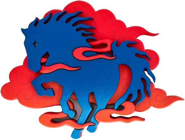 Regan Russell The Evolution of Fire and Growth, 2026 aerosol on hand cut wood wall sculpture 16 x 21 x 2 1/8 in 40.6 x 53.3 x 5.4 cm