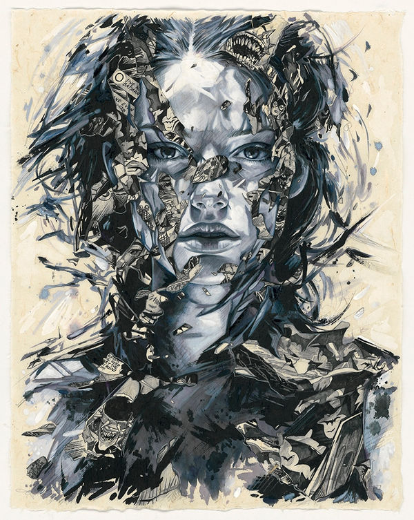 Sandra Chevrier La Cage et la robe de titane, 2024 mixed media on rice paper 29 1/2 x 23 in 74.9 x 58.4 cm