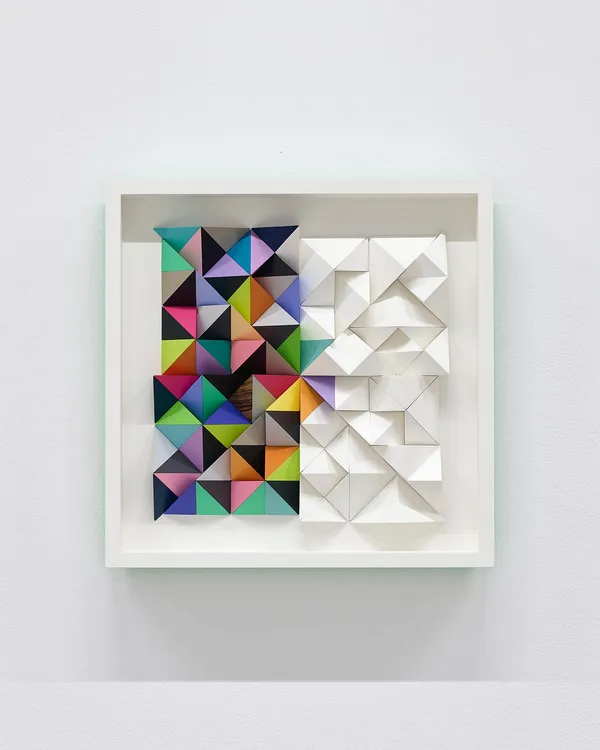 Sean Newport abstract colorful wall sculpture