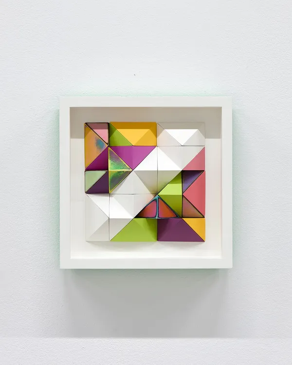 Sean Newport abstract colorful wall sculpture