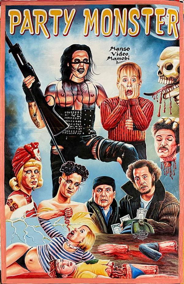 Hand painted movie poster for the film :Party Monster".