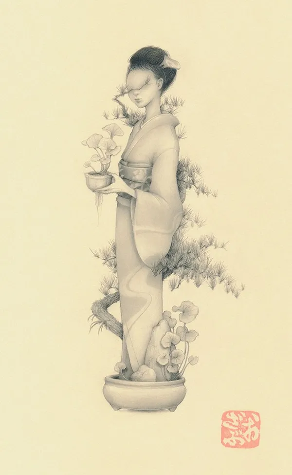 Ozabu, Bonsai Girl 文人 (Bunjin), 2019