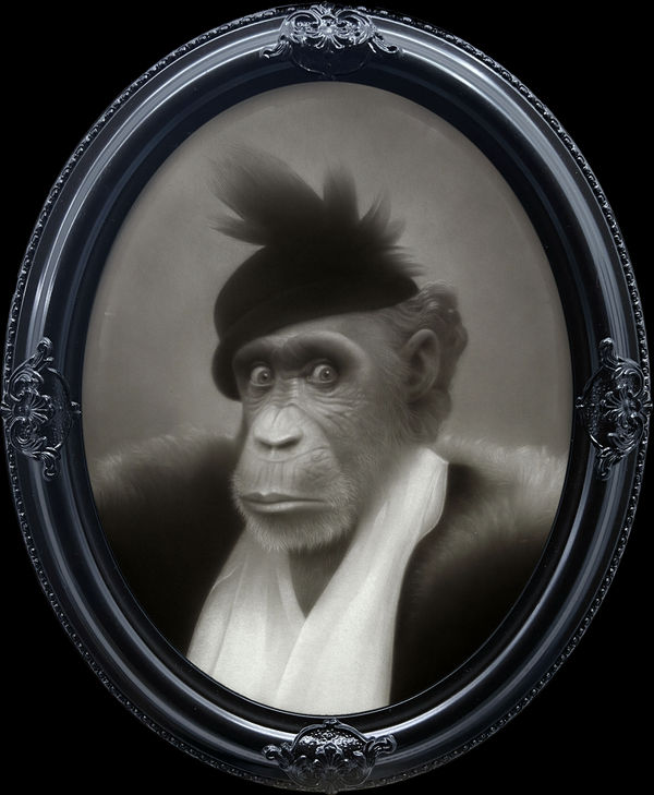 Travis Louie Dinner At Ape, 2023 acrylic on board 17 x 14 in 43.2 x 35.6 cm