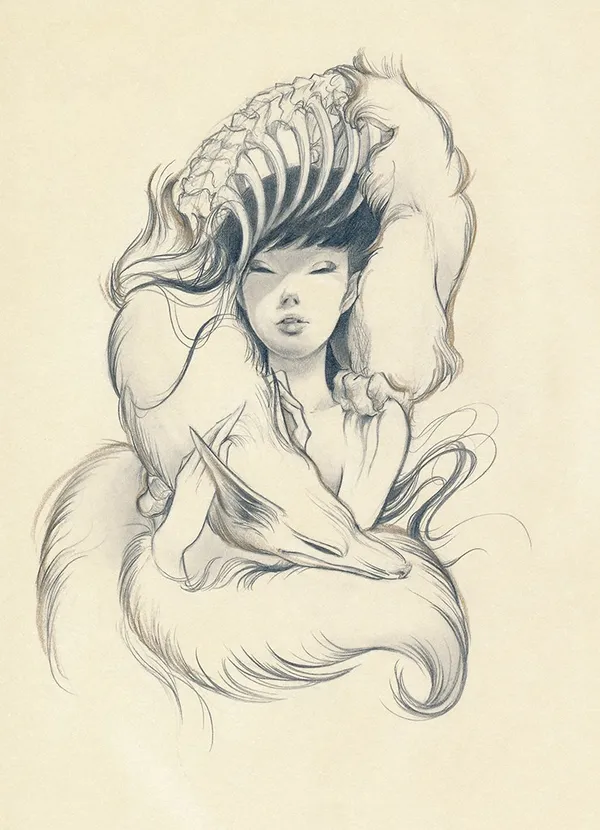 Ozabu, Kitsune Sketch 1, 2019