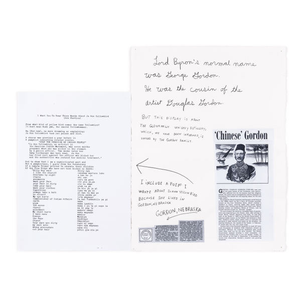 Jimmie Durham, Lord Byron's Poem, 2010