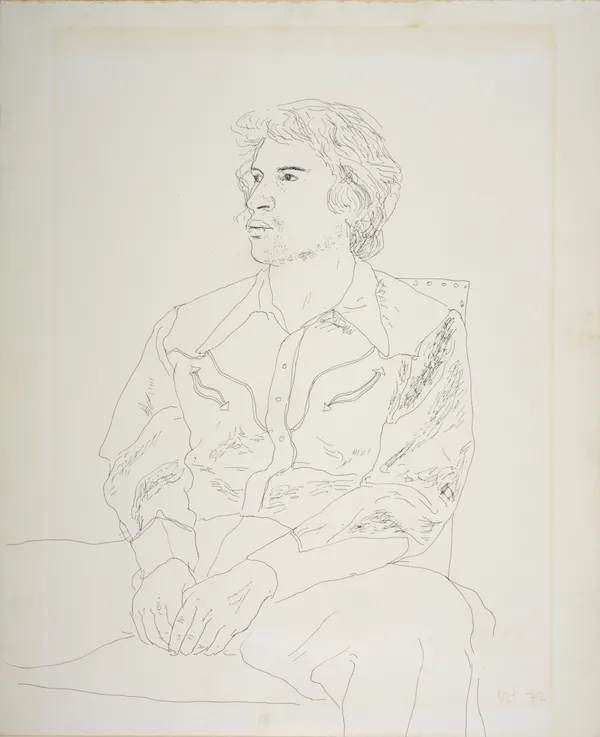 David Hockney, Portrait of Peter Schlesinger/ Portrait de Peter Schlesinger, 1972