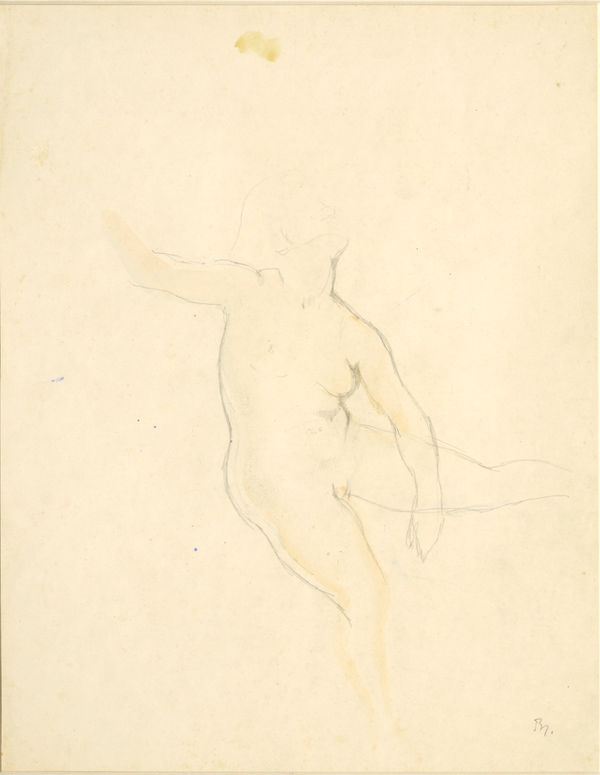 Balthasar Klossowski de Rola, dit Balthus, Study for "Getting Up" - étude pour Le Lever, 1955