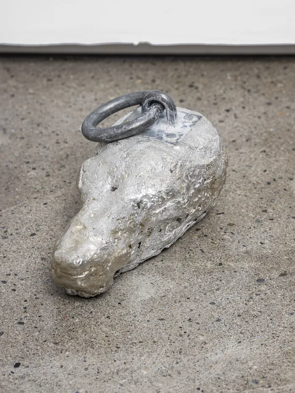 Matias Faldbakken, WEIGHT IN THE SHAPE OF A SLEEPING DOG (5KG), 2026