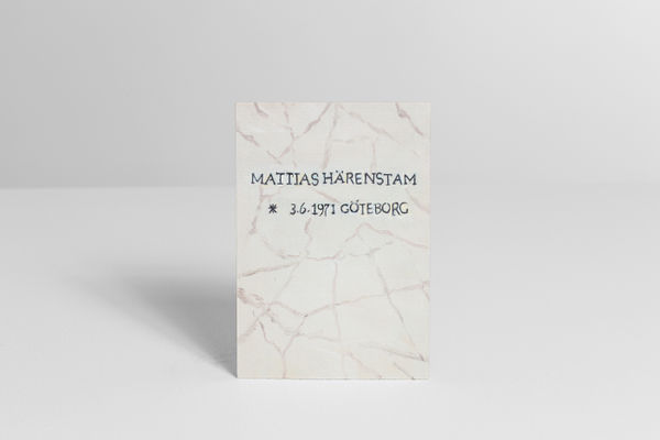 Model based on documentation of Mattias Härenstam's work "Mattias Härenstam x 3.6.1971", included in the exhibition "Mattias Härenstam & Sunny Heart Videos", 11th - 30th November 1995.