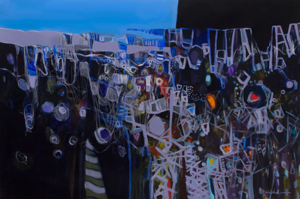 Miska Mohmmed, Harbour at Night, 2021