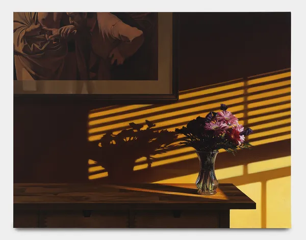 Paul Rouphail, Credenza with Flowers, 2023