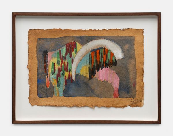 Pauline Guerrier The Guardian XVI, 2025 Watercolour and graphite on coffee-dyed Indian cotton paper Framed: 35 x 47 cm. 13 x 18 in. Unframed: 24 x 35 cm. 9 x 13 in.