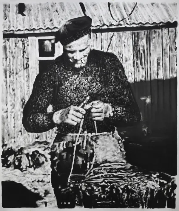 Joren Van Acker, Fisherman Knotting His Nets, 2026