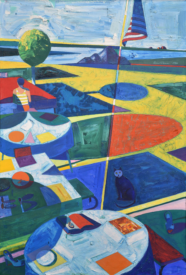 Roland Petersen, Picnic With Cat & Books, 1986