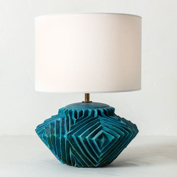 Ceramic Turquoise Lamp