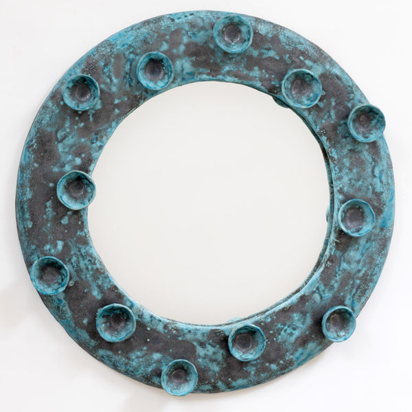 Turquoise Bubble Mirror