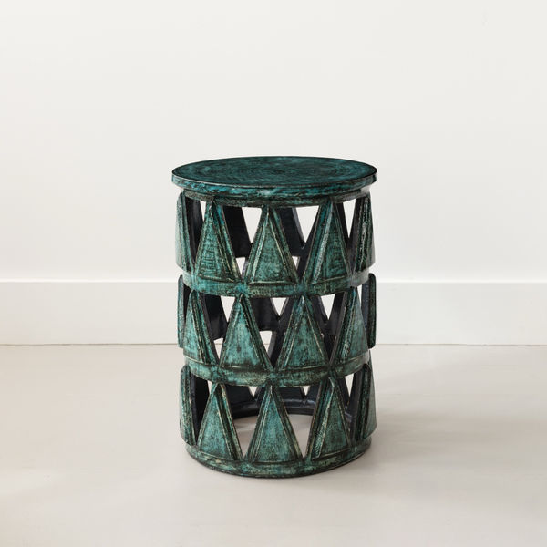 Turquoise Triangle Side Table