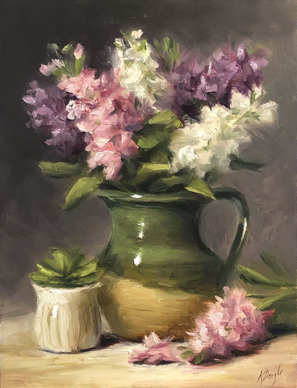 Karen Daigle, Delphinium and Cactus Plant