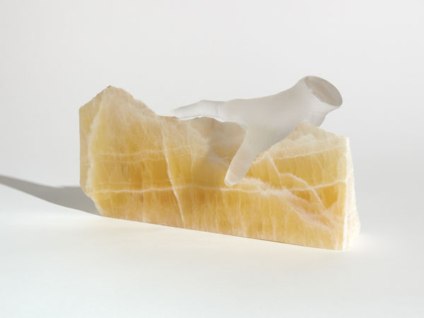 Kelly Akashi's glass sculpture