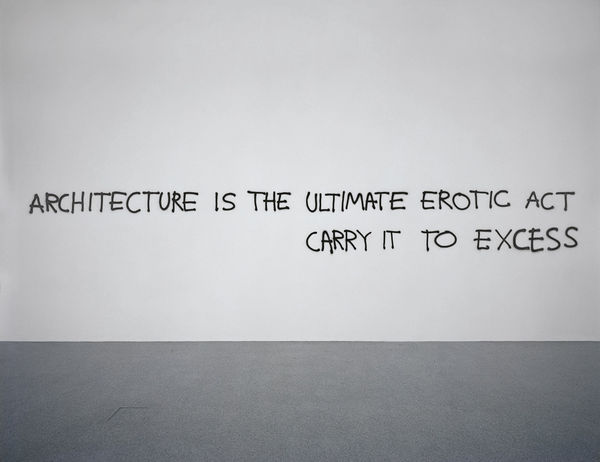 Image of Architecture is the Ultimate Erotic Act Carry It to Excess