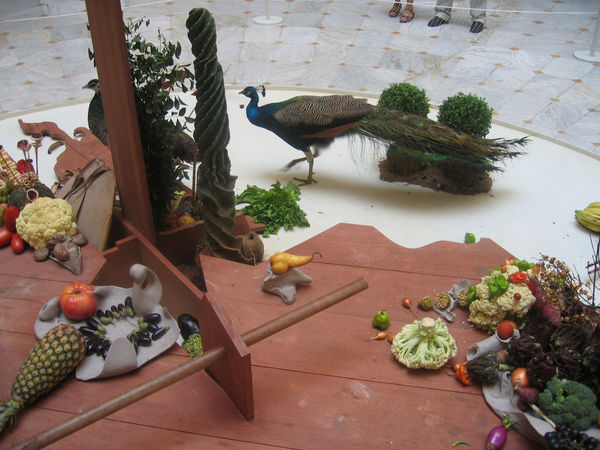 Pheasants with Food [detail]