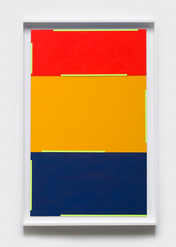 acrylic painted matboard framed