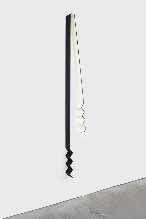 black and white steel sculpture