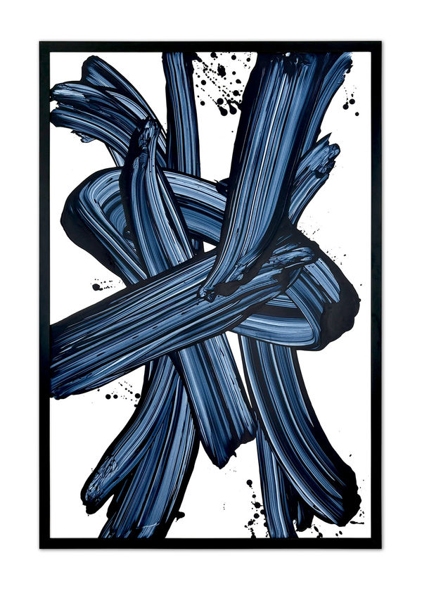 Peter Zunder, STREAK (Midnight blue on white), 2026