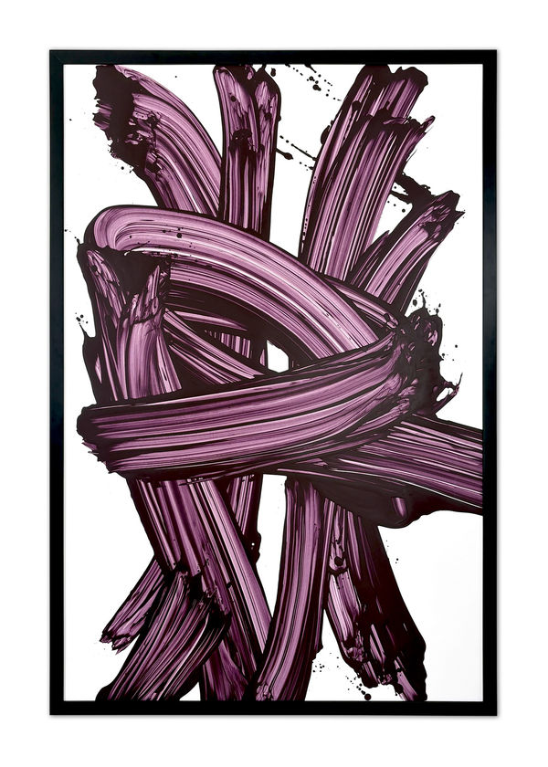 Peter Zunder, STREAK (berry on white), 2026