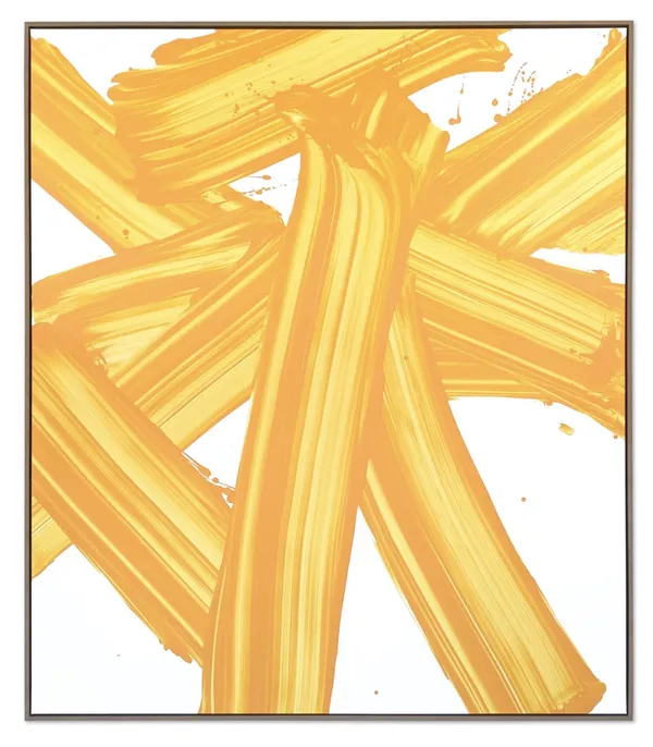 Peter Zunder, Orange on white, 2023