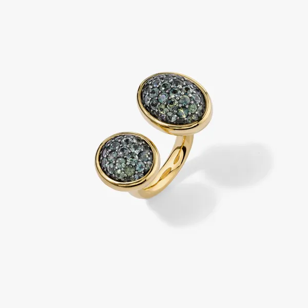 VRAM, 2Tau ring with green sapphires