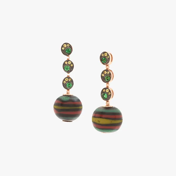 Francesca Villa, Bountiful beads mini stripes earrings