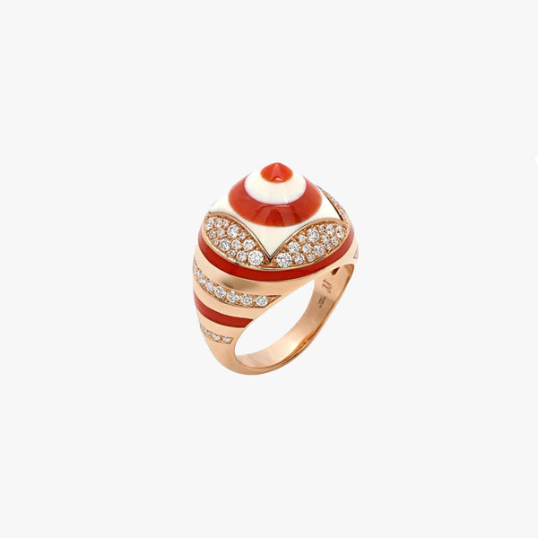 Francesca Villa, You spin me round coral ring