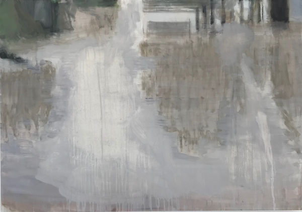 Bernadette Kiely, From a distance – trees in floodwaters, 2019