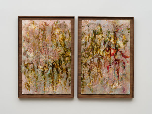 Tonia Calderon, She knew the world couldn't hold her. So she let go of the world., (Diptych), 2025