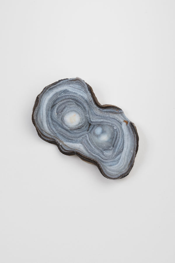 John Iversen Chalcedony Nebula (4), 2018 chalcedony and 18 kt gold 2 3/4 x 1 3/4 inches