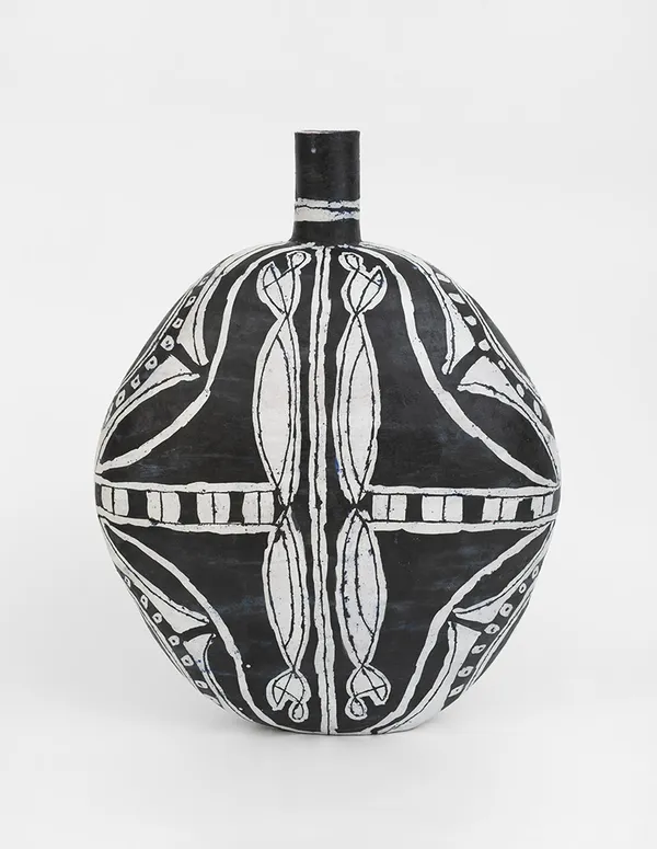 Elisabeth Kley Large Parasol Flask, 2016 glazed earthenware 24 x 18 x 7 inches