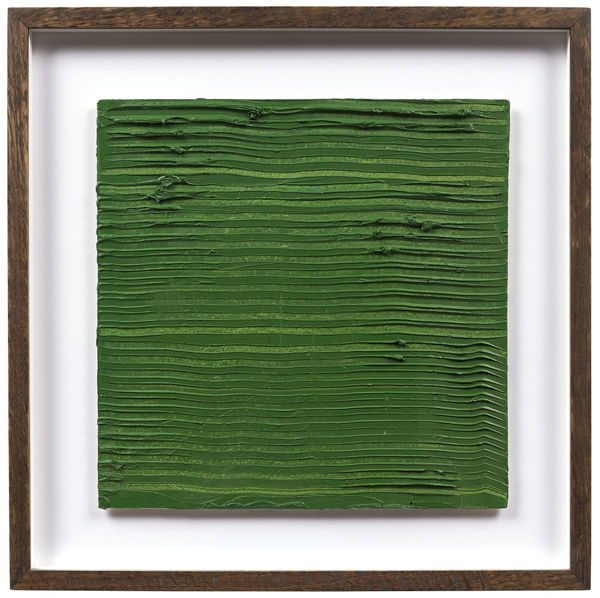 Shaun Fraser Squeaky Green Grass III, 2024 oil on canvasboard 30 x 30 cm