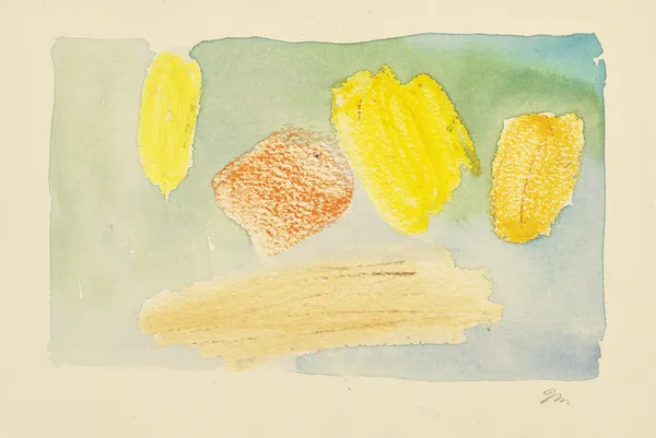 John McLean Grove, 1983 initialled; signed, titled and dated verso pastel and watercolour on paper 4 ¼ x 6 ¾ inches (11 x 17 cm)