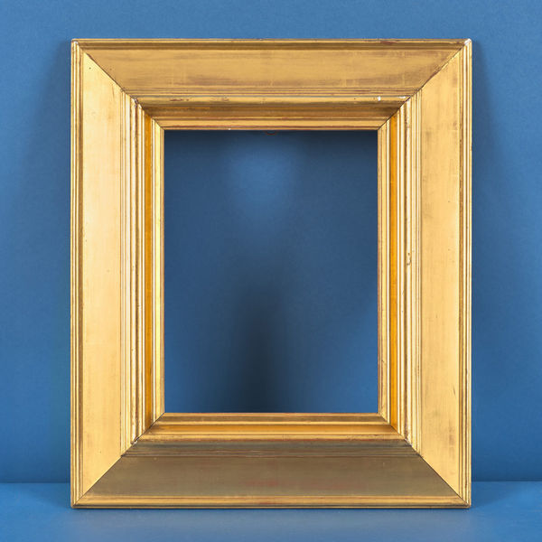English frame, 19th century gilt gesso; reverse profile rebate size: 11 x 8.5 inches sight size: 10.25 x 7.75 inches width: 3.5 inches