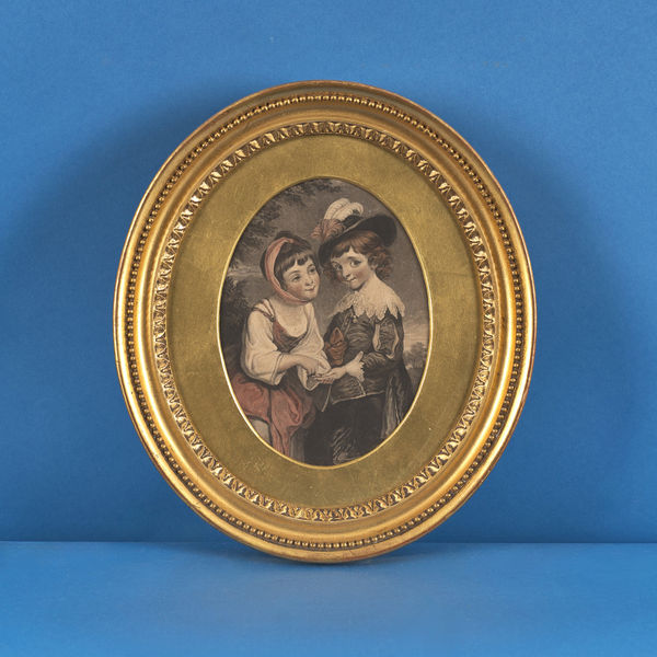 Gilt oval frame, 19th century gilt compo oval, lambs tongue sight edge and pearl at base of top knull; gilt card mount rebate size: 10.25 x 8.75 inches sight size: 9.5 x 8 inches width: 1.5 inches