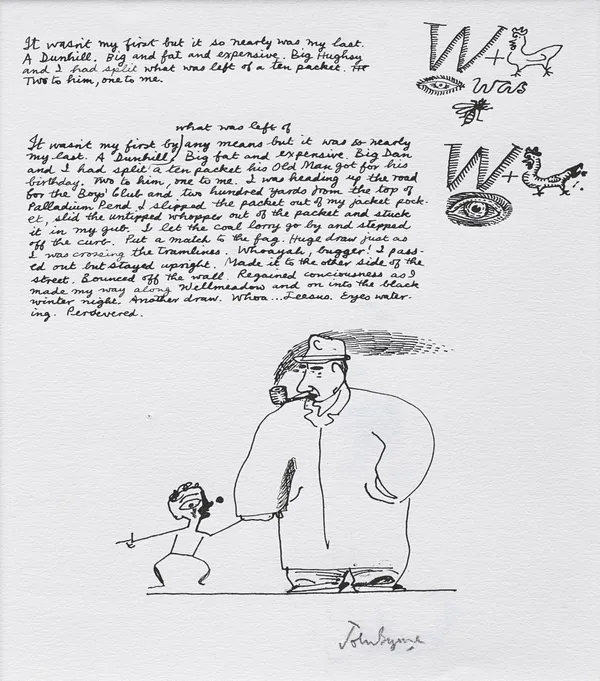 John Byrne RSA, It wasn't my first but it so nearly was my last.