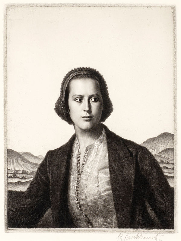 Gerald Leslie Brockhurst RA Young Womanhood, 1931 signed in pencil to margin etching edition of 111 9 x 7 inches