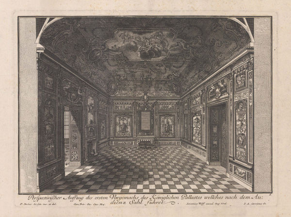 Paul Decker, Interiors - Baroque Wall Design, 1711