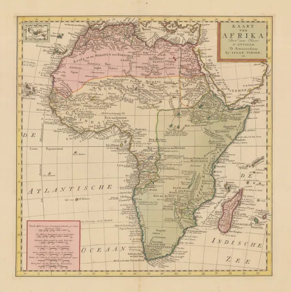 Isaac Tirion, Africa, 1763