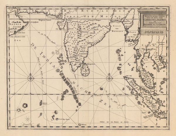 Cornelis de Bruyn, Dutch trading routes between Bandar Abbas and Jakarta, 1714