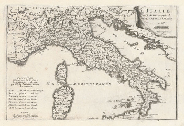 Nicolas de Fer, Italy, 1705
