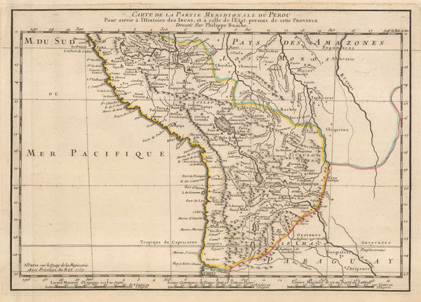 Philippe Buache, Southern Peru, 1739